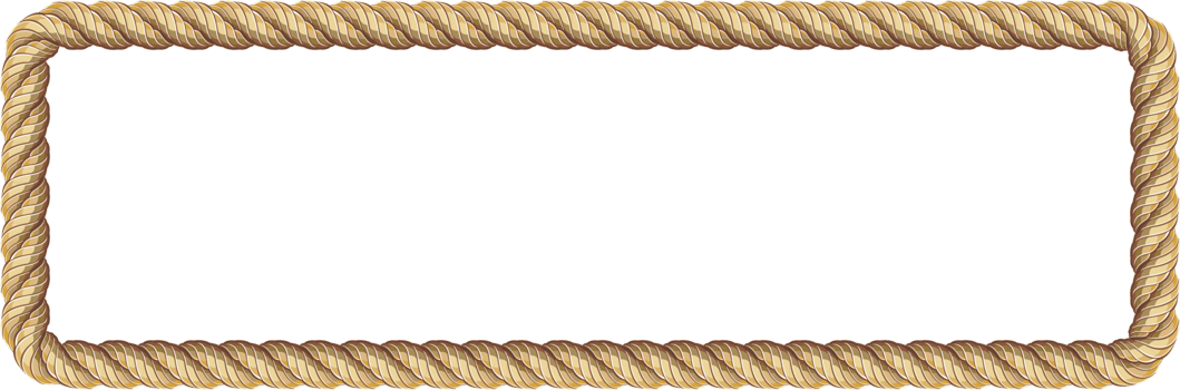 Brown rope frame banner png