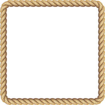 Brown rope frame banner png