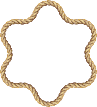 Brown rope frame banner png