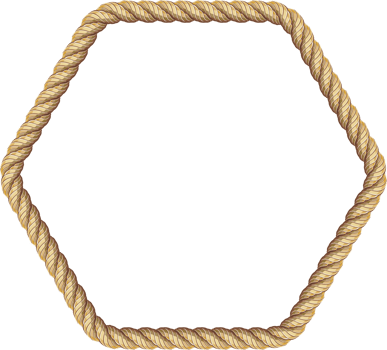 Brown rope frame banner png
