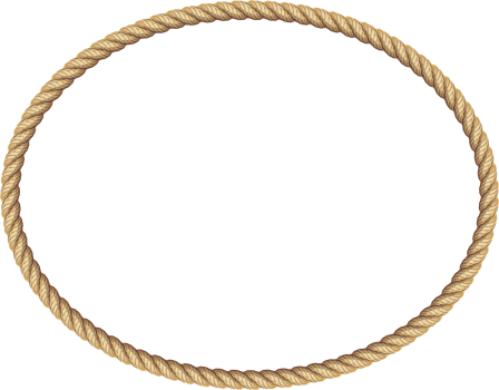 Brown rope frame banner png