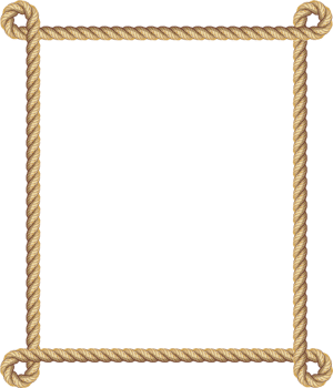 Brown rope frame banner png