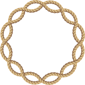 Brown rope frame banner png