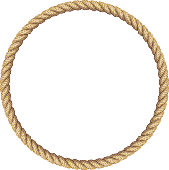 Brown rope frame banner png