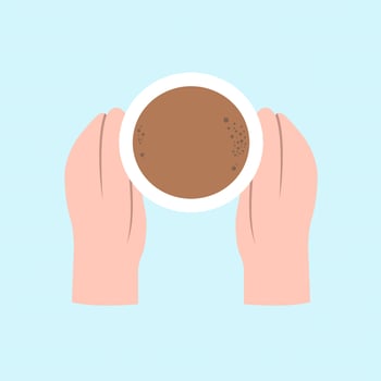 Hand Holding Coffee vector