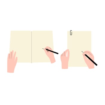 Set Of Hand Writing Illustration vector