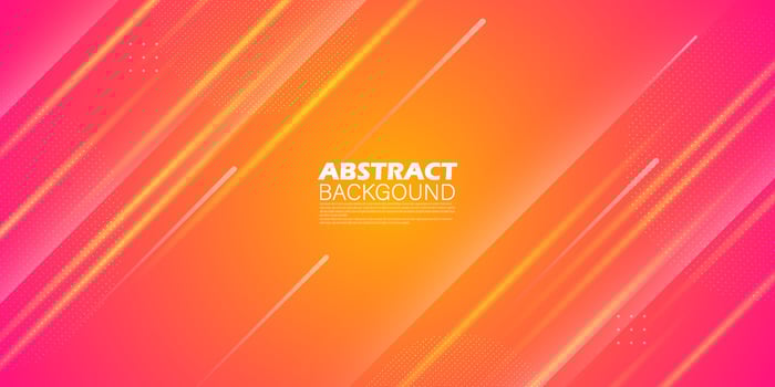 Abstract bright pink and orange gradient background with simple line and lights pattern.colorful design. modern with 3d mesh concept. Eps10 vector