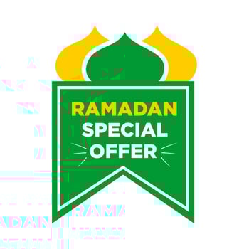 Ramadan Special Offer Banner illustration vector on white background