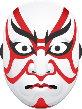 Kabuki mask symbol png