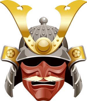 Samurai warrior mask png