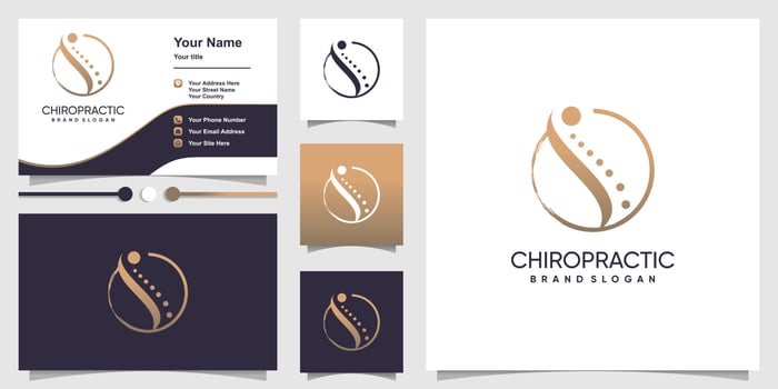 Chiropractic logo design with creative concept idea vector