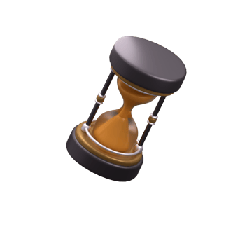 3d rendering illustration of an hourglass png