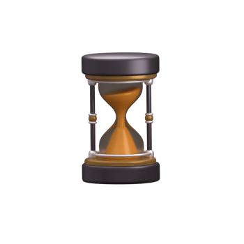 3d rendering illustration of an hourglass png