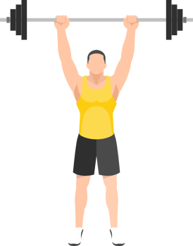 Man lifting weights exercise png