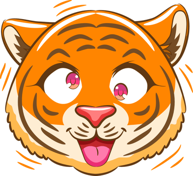 Tiger png graphic clipart design