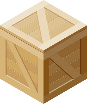 wood package isometric png
