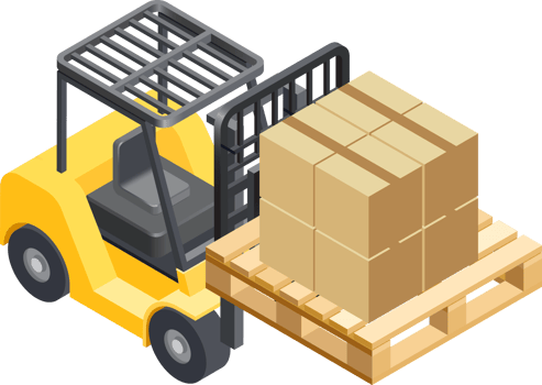 Forklift cargo car png