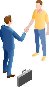 Businessman shaking hand png