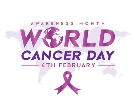 World cancer day, world cancer day poster or background design vector