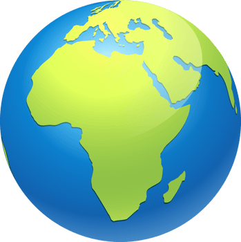 World globe earth map png