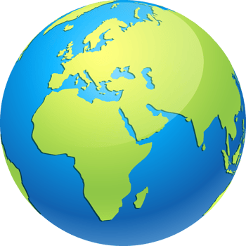 World globe earth map png