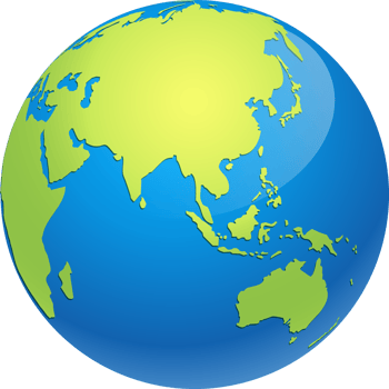 World globe earth map png