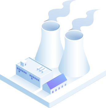 Nuclear power plant isometric png
