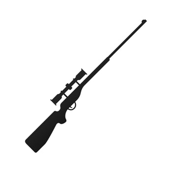Shotgun icon vector. Rifle illustration sign. weapon symbol. Hunting logo. vector
