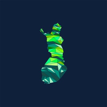 finlandia map illustration geometric style design vector
