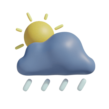 cloudy rain on transparent background png