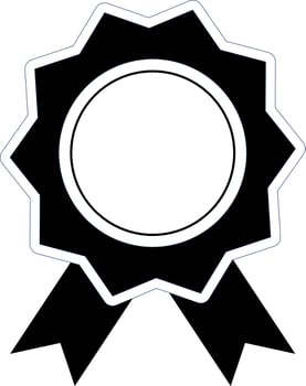 award icon symbol black white winner element vector