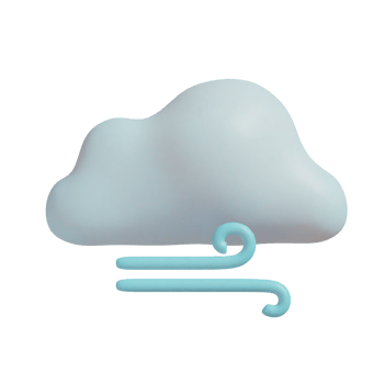 windy cloud on transparent background png