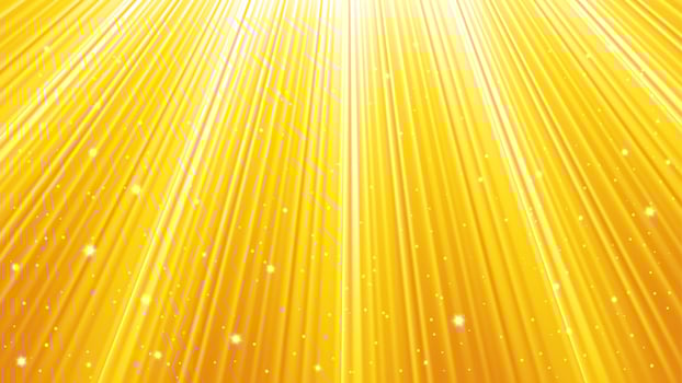 Sunlight rays background with light effects. Yellow backdrop with light of radiance. Vector illustration
