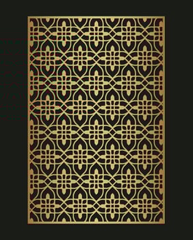 Luxury seamless die cut decorative pattern template vector