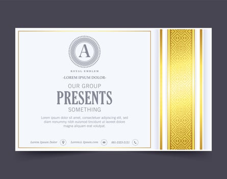 Luxury ornamental logos and business cards template vector