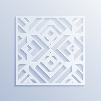 seamless die cut decorative pattern template vector