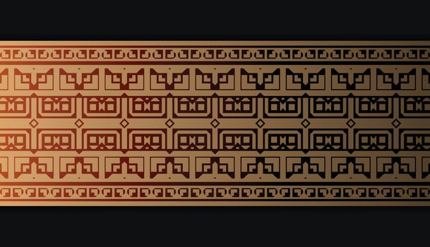 Elegant golden ornamental border template vector