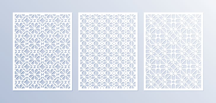 seamless die cut decorative pattern template vector