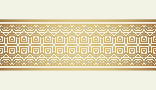 Elegant golden ornamental border template vector