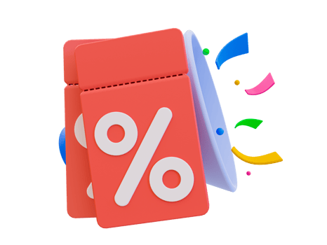 3d minimal special discount concept. Marketing strategy. Customer attraction. Best price offer. Discount tag with a megaphone surprise. 3d illustration. png