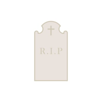 tombstone flat design vector illustration. grave and graveyard symbol. gravestone vector