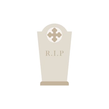 tombstone flat design vector illustration. grave and graveyard symbol. gravestone vector