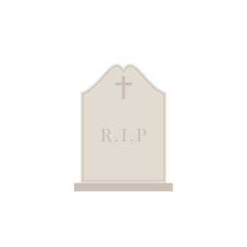 tombstone flat design vector illustration. grave and graveyard symbol. gravestone vector