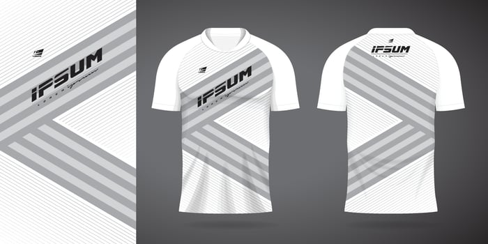 white jersey sport design template vector