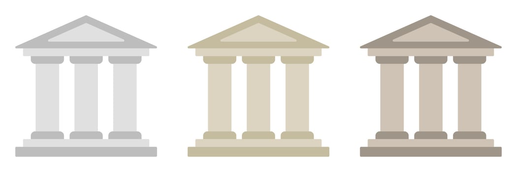 Bank in flat style isolated vector