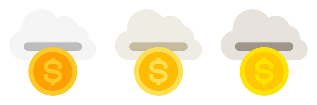 Cloud Money in flat style isolated vector