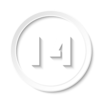 Bullet with number 14 png