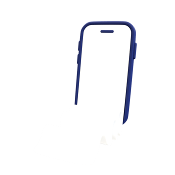 3d minimal checkout process. digital payment. smartphone with a blank screen-like bill. 3d illustration. png