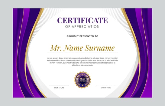 Professional Certificate Concept vector