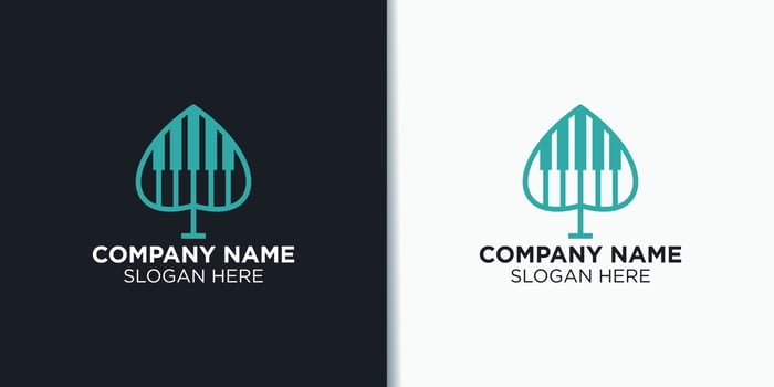 simple piano logo vector, music logo inspiration vector
